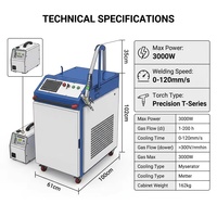 VOIERN Meilleure Vente 1500W 2000W 3000W Machine de Soudage Laser Fibre Portative 3-en-1 pour l'Élimination de la Rouille sur l'Acier Inoxydable et l'Aluminium