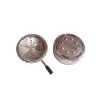 Système de gestion de la chaleur pour charbon de chicha en alliage d'aluminium, sans barrière en feuille de carbone, accessoire simple et léger pour narguilé