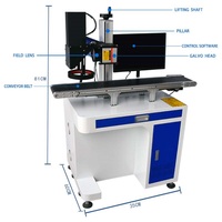 Bluetimes 20w 30w 50w 80w 100w optique CCD automatique Cabinet Laser à Fiber marquage Machine de gravure avec caméra bande transporteuse