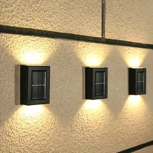 Unique Simple Nordic Style Solar Powered Up And Down Wall Lights Exterior Lights Fixtures For Wall Porch Fence Steps