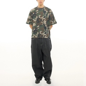 Camiseta Lisa Camuflaje 100% Algodón Jersey de Alto Gramaje 350 g/m² Preencogida, Corte Cuadrado, Ajuste Oversize, Estilo de Moda Europeo y Americano - Product Image 2