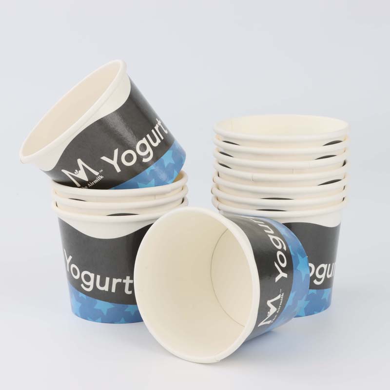 Factory Price Biodegradable Ice Cream Bowl Disposable Eco Friendly Ice Cream Paper Cups With Lid