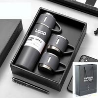 Ensemble de tasses à thé et à café en acier inoxydable personnalisable avec couvercles, cadeau pratique pour le bureau, idéal pour la rentrée scolaire