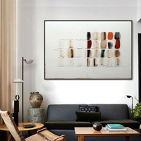 Peinture à l'huile abstraite minimaliste sur toile texturée originale, 100% peinte à la main, décoration murale pour la maison et l'hôtel, cadre en bois à suspendre