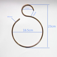 Cintre en fil de métal doré pour hijab placard vêtements ceinture écharpe crochet cintre ceinture support écharpe anneau cintres crochet placard organisateur