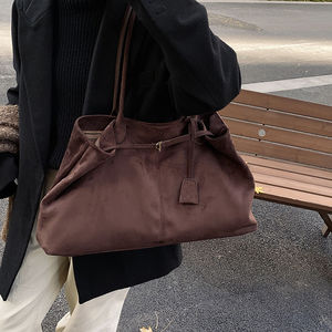 Sacs à bandoulière décontractés en daim vintage grande capacité pour femmes, sacs fourre-tout tendance pour femmes, sacs à main en gros pour jeunes femmes - Product Image 3