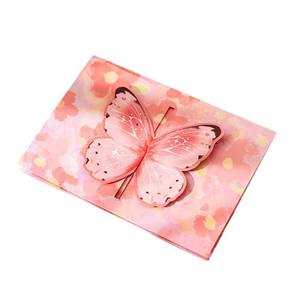 Tarjeta de felicitación de mariposa tridimensional, sobres de invitaciones plegables, regalo de <span class=keywords><strong>estudiante</strong></span> de alto impacto hecho de papel recubierto duradero - Product Image 2