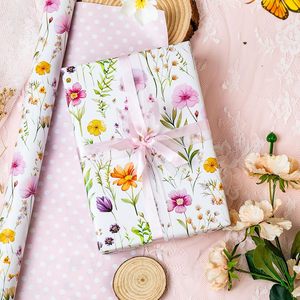 Papel de regalo con diseño de flores, doble cara, 23.4 pies cuadrados, reciclable, para manualidades, con diseño de flores silvestres, para cumpleaños, bodas, Día de la Madre - Product Image 2