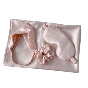 Juego de antifaz de satén para dormir de seda personalizado con bolsa de satén con diadema de satén - Product Image 6