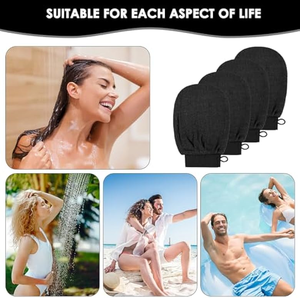 100% Soie Exfolier Mit Lavable Main Gommage Rose Blanc Sisal Raw Hammam Bambou Profond Kessa Marocain Exfoliant Gants Mitt - Product Image 5