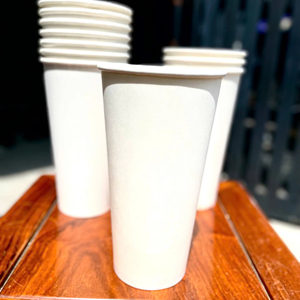 Single Wall Paper Cups Disposable Eco Paper Drink Cup for Coffee Shop Restaurant Catering Use