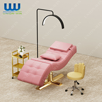 Meubles de salon de beauté modernes pliables à jambe croisée Union Win lit de massage facial lit de cils incurvé réglable