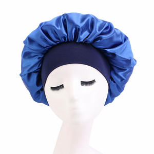 Qualité Élastique Femmes Tête Bonnets Avec Bord Wrap Écharpe <span class=keywords><strong>De</strong></span> Luxe Soie Satin Attacher Jumbo Cheveux <span class=keywords><strong>Bonnet</strong></span> <span class=keywords><strong>Bonnet</strong></span> <span class=keywords><strong>De</strong></span> <span class=keywords><strong>Nuit</strong></span> TJM-301 - Product Image 3