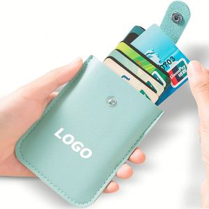 Personalized <b>Small</b> PU Card Case with Silk Screen Printing for ID Cards Business Cards and Promotional <b>Gift</b> Events - Product Image 1