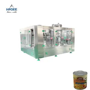 Higee orange juice canning machine metal tin can fruit juice filling seaming machine
