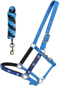 Cavezza staccata imbottita in Nylon regolabile in pelle tessitrice - Product Image 3