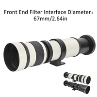 Objectif Protrail 420-800 mm F8.3 pour appareil photo, objectif à mise au point manuelle, pour Canon ou Nikon