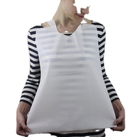 Tablier jetable blanc pleine longueur, confortable, durable, professionnel, en PE souple, imperméable et écologique, très vendu