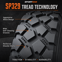 Pneu de camion tout-terrain SPORTRAK SP329 MPT en gros 255/100R16LT 9.00R16 PNEU INDUSTRIEL SPÉCIAL 335/80R20 Pneu radial robuste