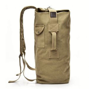 Mochila Enrollable de Lona Lavada Estilo Vintage, Mochila de Gran Capacidad para Hombre, Mochila Casual Resistente para Viajes y Trabajo - Product Image 2