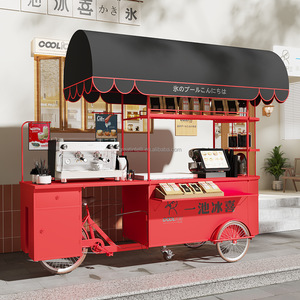 Triciclo expendedor de helados de bebidas frías Venta caliente Kaffeewagen Popsicle Display Triciclo <span class=keywords><strong>Bicicleta</strong></span> Bebidas frías <span class=keywords><strong>Bicicleta</strong></span> de carga - Product Image 2