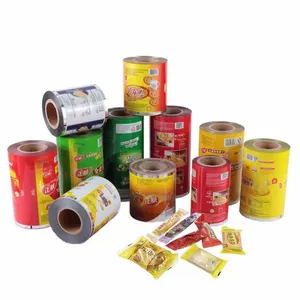 Benutzer definierte Stretch Food Laminierte Verpackungs rolle Bedruckte Kunststoff Metalli sierte Folie Sachet Roll Stock