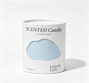 Boîte en papier personnalisée de luxe avec impression dorée, tube cylindrique en kraft écologique pour l'emballage d'aromathérapie et de cire de sable - Product Image 4
