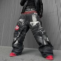 DiZNEW 2025 Jeans Baggy Homme Design Effet d'Impression 3D Motif Personnalisé Style Hip-hop Jeans Homme Haute Qualité Jeans Homme