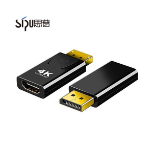 SIPU pabrik langsung emas berlapis DP ke <span class=keywords><strong>HDMI</strong></span> Converter - 4K 1080P Ultra HD <span class=keywords><strong>Display</strong></span> Port ke <span class=keywords><strong>hdmi</strong></span> untuk monitor TV OEM - Product Image 1