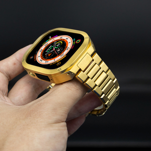 Dây đeo bằng thép không gỉ cho iWatch trường hợp sang trọng cho Apple xem ban nhạc siêu 49mm <span class=keywords><strong>Mod</strong></span> Kit Silicone cao su ban nhạc đồng hồ vòng đeo tay - Product Image 2