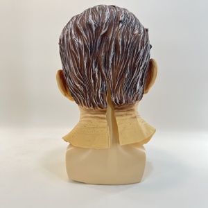 หน้ากากยางหน้าฮาโลวีนหน้ากากยางสวมศีรษะสำหรับคนแก่ภาพผู้ใหญ่สีตัดตายพิมพ์ลายสำหรับงานปาร์ตี้1สี - Product Image 6