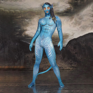 Novance Y1473 2025, monos ajustados de piel azul, ropa de actuación, Ropa de baile Sexy para escenario, <span class=keywords><strong>disfraz</strong></span> de Halloween, disfraces de Cosplay de <span class=keywords><strong>Avatar</strong></span> - Product Image 6