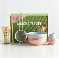 Ensemble bol à matcha et support pour chasen en céramique, base pour fouet à thé, accessoires de cérémonie du thé de style rétro japonais