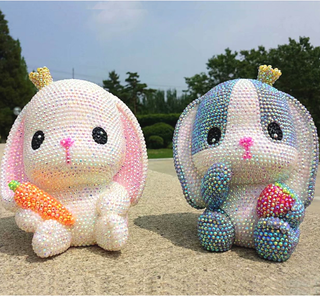 Роскошная Копилка со стразами на заказ для детей, милые куклы, украшенные блестящими бусинами, копилка для монет, украшение для дома