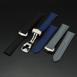 Chất Lượng Cao Không Thấm Nước Thể Thao Lặn Watchband 20/21/22Mm Cao-Độ Bền Kéo Sang Trọng Fkm Cao Su Đồng Hồ Dây Đeo Sailcloth Kết Cấu - Product Image 2