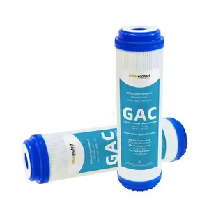 GAC水フィルター活性炭フィルターカートリッジ10インチUDF水フィルター2.5X20インチ