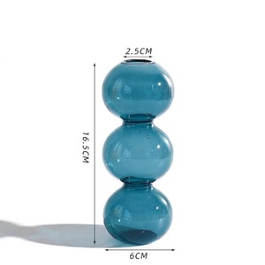 Parametri del prodotto: Nome: Vaso in vetro a bolle Colore: Come da immagine Materiale: Vetro Confezione include: 1 pz X Vaso in vetro a bolle Nota - Product Image 2