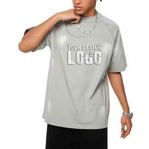 Camiseta Deportiva Informal de Moda para Hombre, Lavada, de Gran Tamaño, de Alta Calidad, con Hombros Caídos, Estilo Vintage, Holgada - Product Image 2