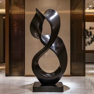 Escultura Moderna para Exteriores, Resistente a la Intemperie, de Acero Inoxidable, Diseño de Árbol en Espiral, Forma Personalizada, Fundición a Medida, para Hoteles - Product Image 1