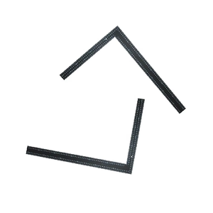 Regla de Sastrería en Forma de L Personalizable al por Mayor, de Alta Precisión (0.5mm), Anticorrosiva, de Acero/Acrílico, para Diseño de Patrones - Product Image 1