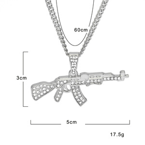 Collier pendentif Hip Hop, pendentif pistolet mini Tom Gun, accessoire ultra-personnalisé - Product Image 3