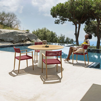 Ensemble de meubles de table et de chaises d'extérieur modernes pour restaurant, tables à manger, meubles de jardin, chaises pour événements