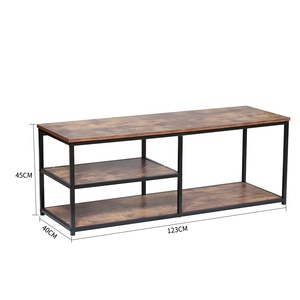 Muebles de sala de estar Mesa de centro Estante de madera rústico <span class=keywords><strong>industrial</strong></span> Soporte de TV - Product Image 5