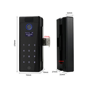 थोक मूल्य कार्यालय ग्लास दरवाजा फिंगरप्रिंट लॉक ऐप नियंत्रण पासवर्ड, कार्ड, वायरलेस स्मार्ट लॉक - Product Image 6