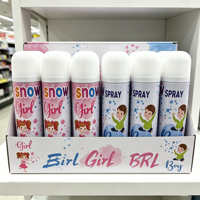 Spray de neige artificielle en boîte métallique pour révélation du sexe (garçon/fille) – Fournitures pour fête prénatale