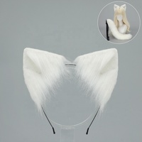 Ensemble serre-tête et queue de chat en peluche, accessoires de cosplay d'animaux, accessoires assortis pour festival