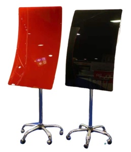 Mobiles Glas Flip chart mit gebogenem Glas, Corved Glass Board - Product Image 1