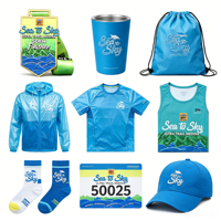 Ensembles de vêtements de sport personnalisés avec logo pour enfants, hommes et femmes, t-shirt de marathon et ensemble de médailles pour événements de course