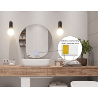 AC110V 220V 12W 1A prise ue miroir de salle de bain lumière LED inductive une/trois couleurs capteur tactile gradateur interrupteur à clé unique