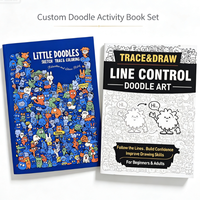 Livre d'activités de coloriage et de traçage personnalisé, reliure thermique, papier à dessin, pratique de l'esquisse, art de gribouillage de monstres mignons